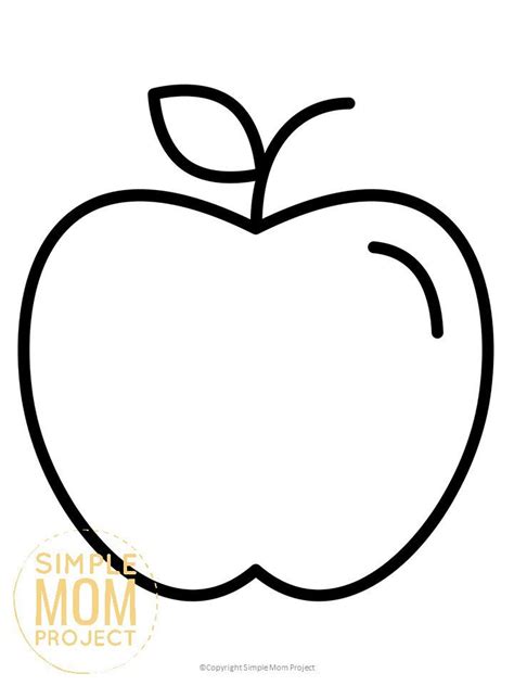 printable large medium small apple templates