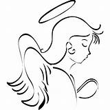 Angel Drawing Halo Line Clipart Drawings Cliparts Clip Wall Sticker Halos Library Vector Clipartbest Sketches Illustrations Pic Choose Board sketch template