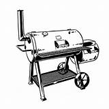 Barbecue Bbq Drawing Smoker Glossary Offset Getdrawings Fig sketch template