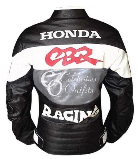 honda cbr motorcycle blackgrey racing male leather jacket