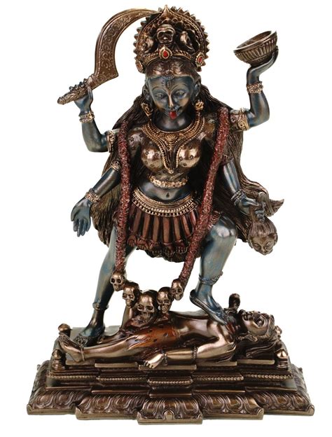 veronese   figur  indische goettin des todes shiva bronziert
