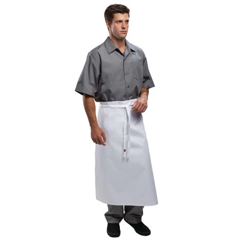 chef works long four way waist apron white a925 buy online at nisbets