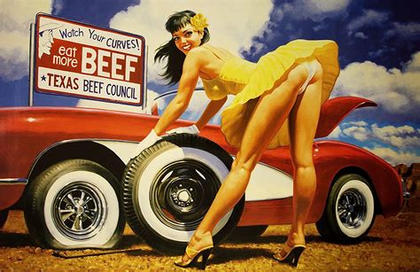 Hot Sexy Vintage Eat More Beef Pin Up Girl 24 X 36 Poster