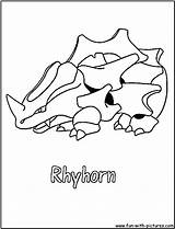 Pokemon Rhyhorn Rhydon sketch template