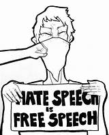 Speech Freedom Drawing Cannot Selective Clipartmag Trojan Daily Protest sketch template