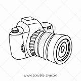 Camera Nikon Dslr Drawing Getdrawings sketch template