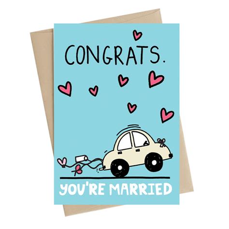 congrats you re married greeting card cards