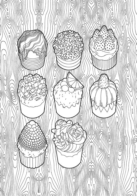 cupcakes coloring page cupcake coloring pages  adult coloring
