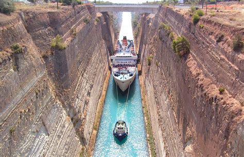 corinth canal greece   major tourist destination