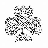 Celtic Coloring Shamrock Knot Mandala Pages Clip Adult Line sketch template