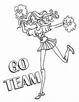 Coloring Pages Cheerleader Team Cheerleading Go Stunt Yells Stunts Funky Difficult Color Printable Getcolorings Getdrawings High Tocolor sketch template