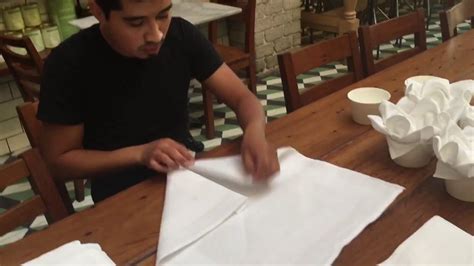 cool napkin folding technique youtube