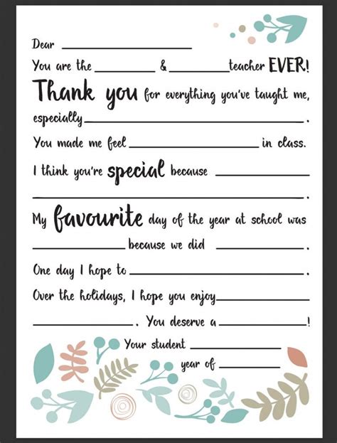 teacher appreciation letter ideas  pinterest gift