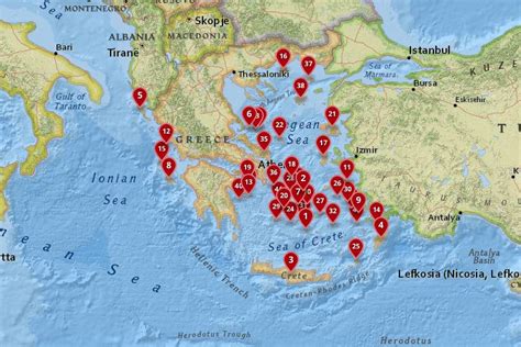 greek islands  map  touropia