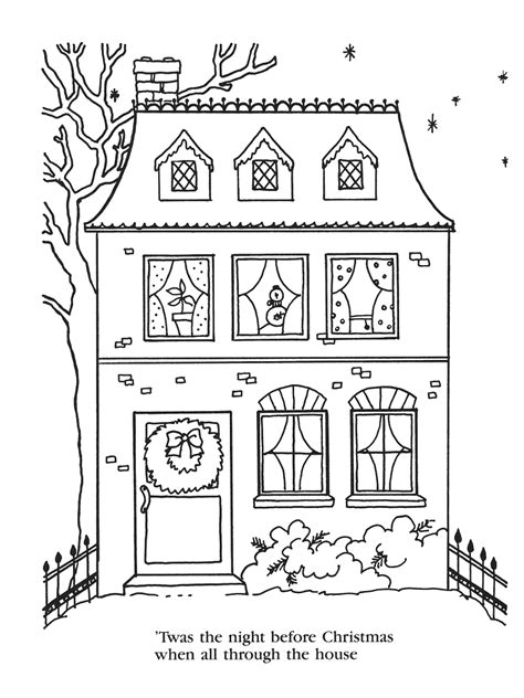 twas  night  christmas printable coloring pages coloring home