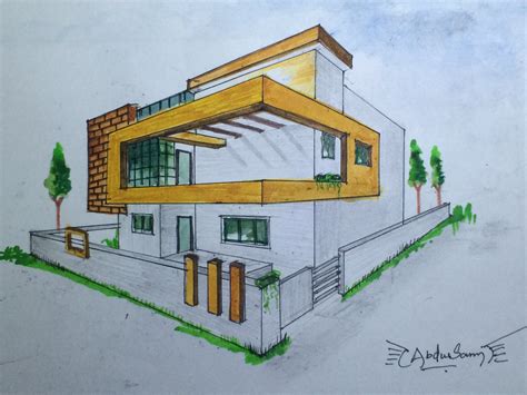 beginner easy modern house drawing pic lard