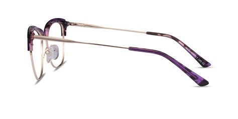 gala browline purple and gold glasses for women eyebuydirect