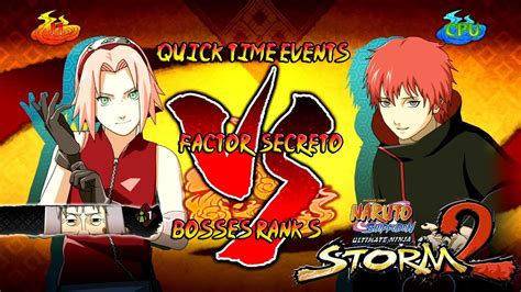 naruto ultimate ninja storm 2 1080p boss 3 sasori rank s chiyo sakura vs sasori factor secreto