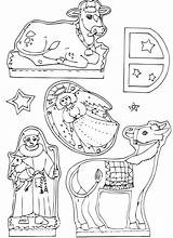 Christmas Nativity Scene sketch template