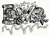 Coloring Graffiti Pages Teenagers Letters Word Names Popular Drawings Library Clipart Coloringhome sketch template