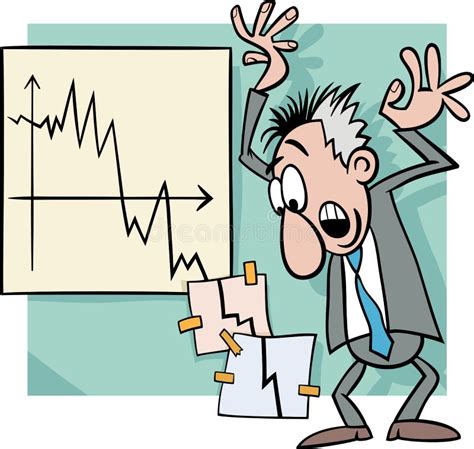 economic crisis cartoon illustration stock vector illustration  devaluation concept