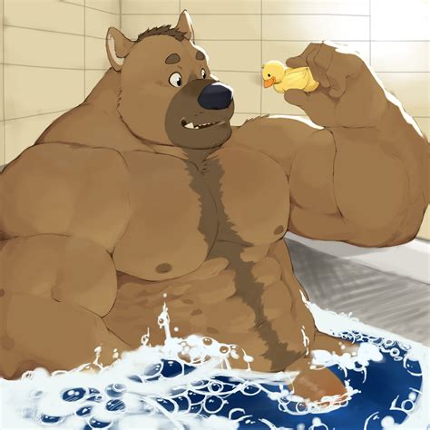 rule 34 2017 5 fingers abs anthro bath bathtub bear biceps black nose