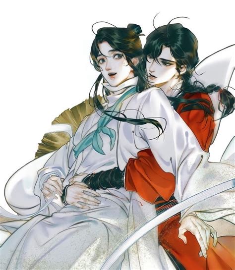 hualian heavens official blessing drawing poses japanese drawings