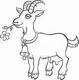 Goat Coloring Pages Cute Baby Drawing Printable Color Goats Animal Kids Farm Print Old Animals Getcolorings Little Easter Getdrawings Choose sketch template