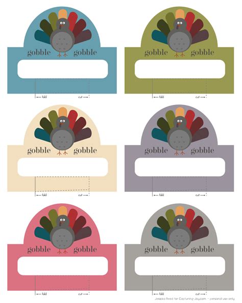 printable turkey place cards  printable templates