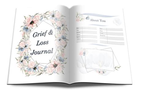 grief journal  memory journal grief therapy journal printable