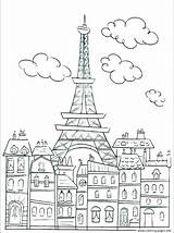 Coloring Pages France Paris Printable Getcolorings Tower Color Getdrawings sketch template