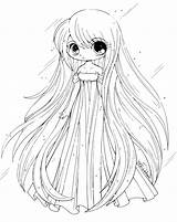 Chibi Coloring Pages Getdrawings Cute Girls sketch template