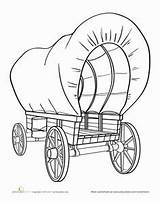 Wagon Covered Color Pioneer Worksheets Worksheet Westward Kids Expansion Western Education Coloring Draw Pages Pioneers Printable Crafts Drawing Colouring Prairie sketch template