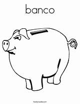 Bank Coloring Piggy Pig Money Pages Worksheet Banco Alcancia Cerdo Hucha Noodle Clipart Twisty Print Printable Template Coin Twistynoodle Search sketch template
