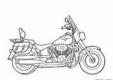 Harley Davidson Outline Drawing Coloring Motorcycle Getdrawings sketch template