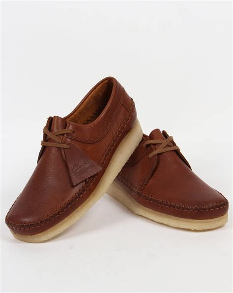 Clarks Originals Weaver Shoes Tan Leather