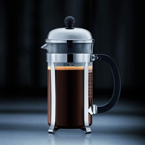 bodum chambord french press coffee maker  ounce  liter chrome  oz swiftsly
