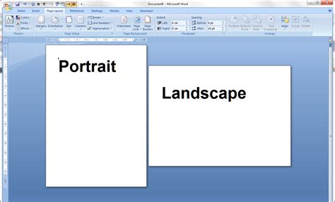 change page layout  landscape  portrait ms word document