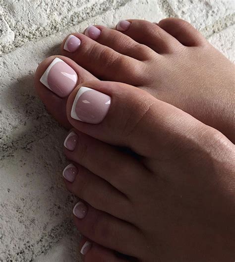 pin  chau nguyen  toes french pedicure toenail polish nail polish
