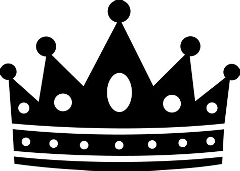 black royal crown silhouette  clip art