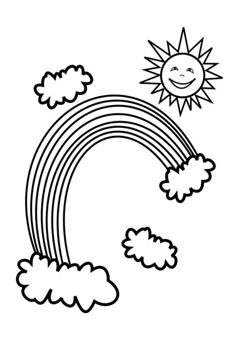 rainbow coloring pages  preschool coloring home