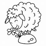 Eid Adha Pecore Schaf Malvorlage Pecora Ovejas Oveja Fiore Moltitudine Nere Sheep Illustrazione Bianche Fronte Priorità Bassa Ausmalbilderfureuch sketch template