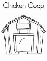 Coloring Barn Chicken Coop Pages Colouring Clipart Netart Red Animals House Color Template Printable Nest Sketch Farm Door Getdrawings Templates sketch template