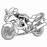 Superbike sketch template