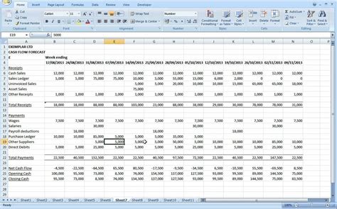 cash flow excel spreadsheet template excelxocom