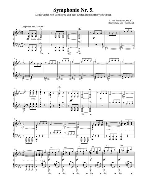 beethovenliszt  symphony sheet   piano
