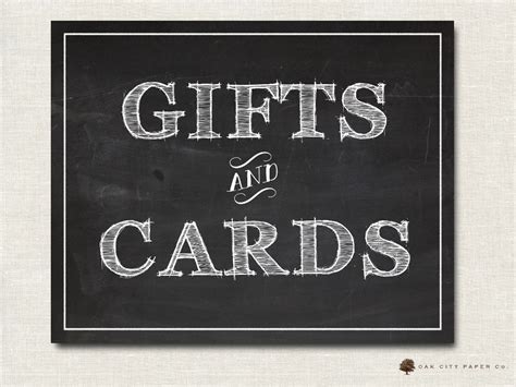 gifts  cards sign printable chalkboard gifts  cards etsy