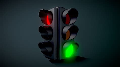 traffic light animation buy royalty   model  yanez designs