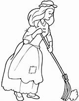 Sweeping Coloring Cinderella Pages Colouring Disney Printactivities Floor Clipart Clip Mother Talespin Printable Gif Fairytale Worksheets Her Evil Beanstalk Jack sketch template