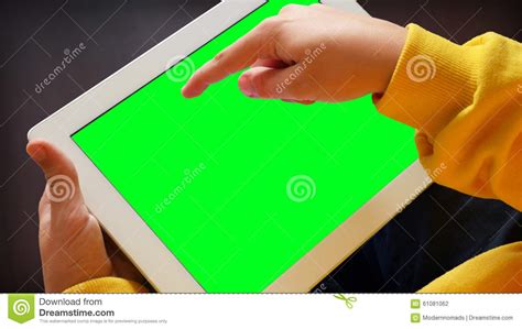 swiping  tablet pc hand   child stock photo image  hand screen
